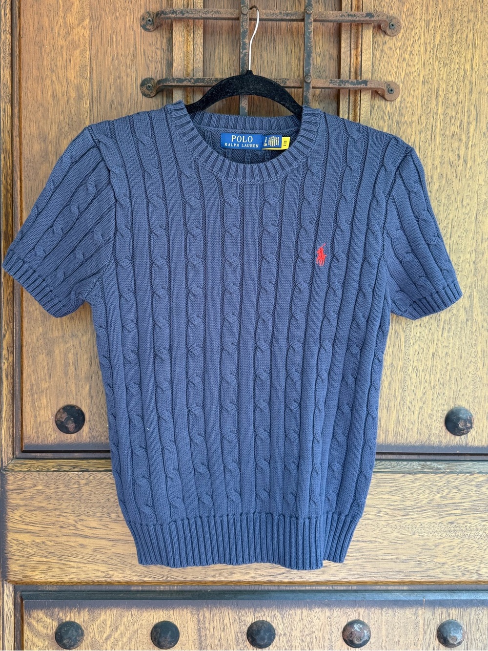 Ralph Lauren Dark Blue Cable-Knit Crewneck Sweater Size S